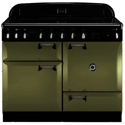 Rangemaster Elan 110cm Electric Induction 101010 Range Cooker in Olive Green with Induction Hob Rangemaster Elan 110cm Electric Induction 101010 Range Cooker in Olive Green with Induction Hob